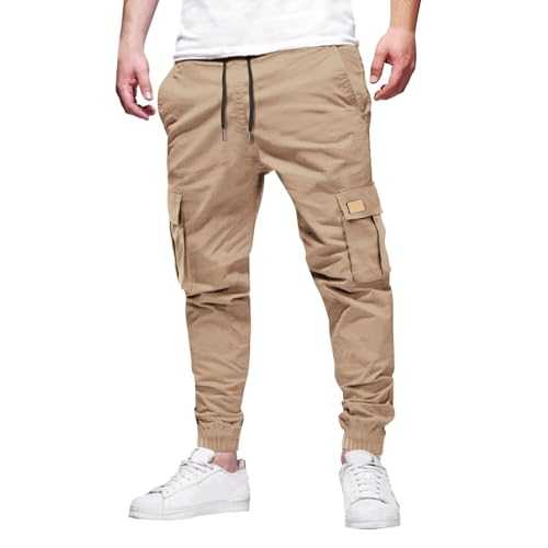 CXKOLD Cropped Trousers Mens Trousers (Available in Big & Tall), Slim Fit Tapered Pants for Work, Utility & Safety Pants Joggers for Kids Girls 4-5 Trousers for Men Work Dinner Party Social Contact