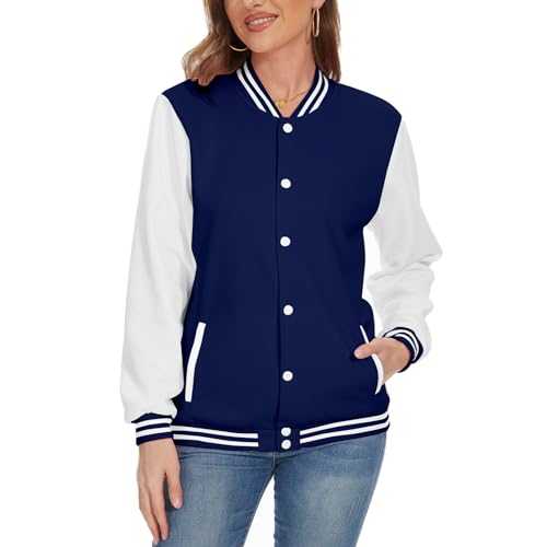 Yuji Itadori Women Baseball Jacket Fleece Varsity Jacket Winter Coat Button Down Bomber Jacket with Pocket XXS-4XL