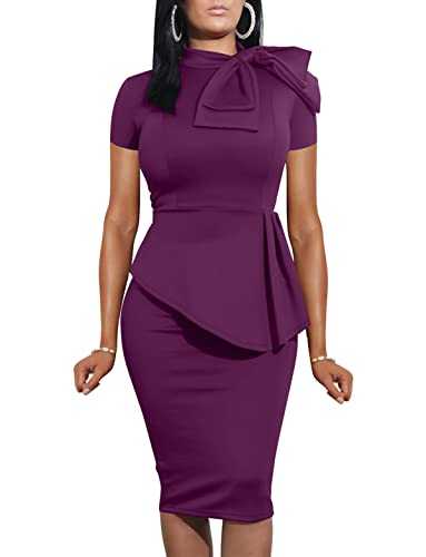 LAGSHIAN Women's Bodycon Peplum