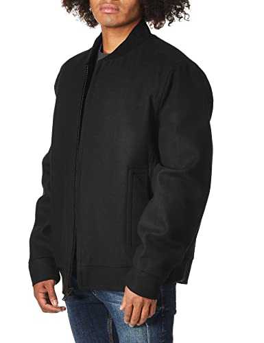 Marc New York by Andrew Marc Men's Barlow Melton Wool Bomber Jacket Coats