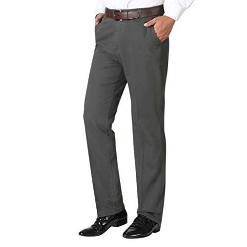 Beudylihy Men's Driver's Trousers, Easy Care, Anthracite Content, Elegant, Classic Business Trousers, Straight Trousers, Regular Fit, Large Sizes, XXL-7XL, Suit Modular Trousers