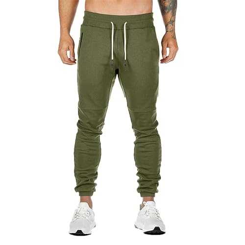 DUHENWU Men's Cargo Trousers Tracksuit Bottoms Ideal for Jogging and Running, Combines Sportiness with Fashionable Leisure Style, Includes Practical Zip