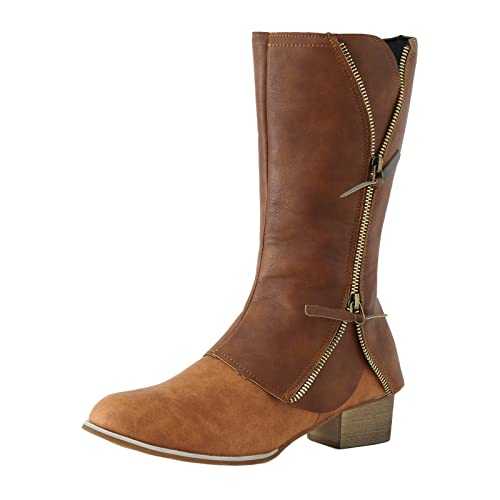 Women's Ankle Boots with Heel, Elegant Boots with Funnel Heel, Motorcycle Boots, Slip On Bridal Boots, Women's Cowboy Ankle Boots, Small Heel, Women's Outdoor Boots, Women's Long Shaft