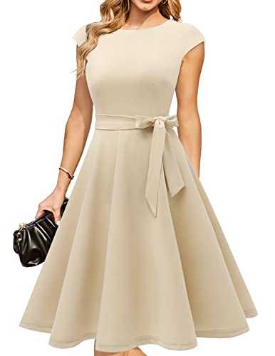 DRESSTELLS Cocktail Dresses Modest Wedding Guest Dress 2023 Fall Casual Dress, Homecoming & Prom