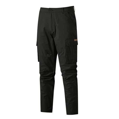 Generisch Men's Cargo Trousers, Casual Cotton Hiking Trousers, Relaxed Fit, Sporty Outdoor Trousers with Pockets, Outdoor Trousers, Men's Elegant Jogging Bottoms, Men's Tracksuit Bottoms