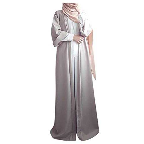 Short Peach Dress Lady Dress Muslim Dress Front Open Long Womens Abaya Ramadan Cardigan Women's Dress Womens Tunics Dresses