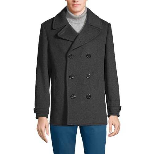 Lands' End Men's Insulated Wool Peacoat