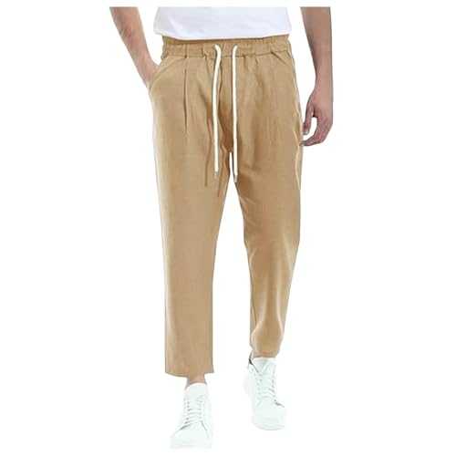 Trousers Men Mens Elasticated Waist Smart Rugby Trousers Super Soft Comfortable Workwear Bottoms Straight Leg Casual Formal Pants Running Phone Holder Men'S Woven Pants Comfortable Tracksuit
