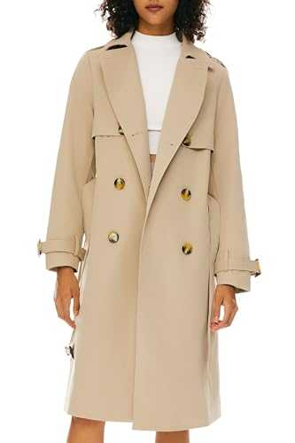 Orolay Long Trench Coat for Women with Belt Lightweight Double-Breasted Duster Trench Coat Slim Fit