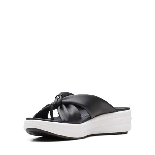 Unisex-Adult Drift Ave Wedge Sandal, Black Synthetic, 6