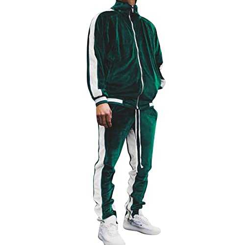 Suit Winter Fashion Velvet Color Men's Lapel Casual Sports Gold Men Suits Sets Men Coat Suit Slim Fit