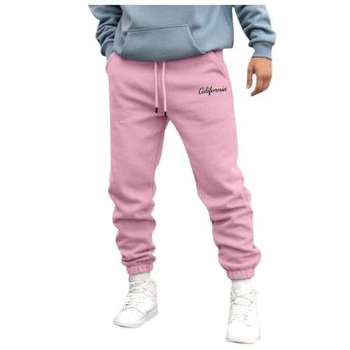Mens Jogging Bottoms with Pockets Corset Foot Tracksuits Trousers Casual Jogger for Men Gym Sports Bottom Hip Hop Straight Wide Leg Activewear Pull On Trousers Jogging Sweatpants