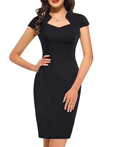 Grace Karin Womens 50s 60s Vintage Pencil Dress Bodycon Cap Sleeve Dress