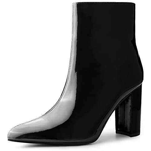 Perphy Pointed Toe Side Zip Chunky Heel Ankle Boots for Women