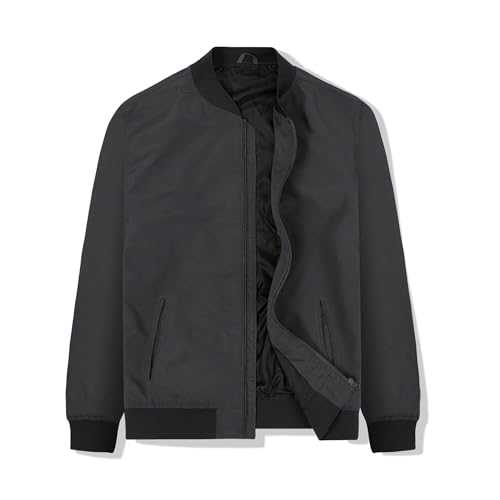 JOYSON Mens Lightweight Bomber Jacket Casual Windbreaker Thin Sports Jacket Baseball Collar Outwear with Pockets