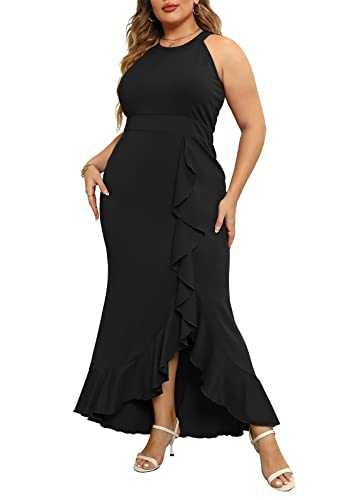 Keluummi Plus Size Women 2023 Formal Elegant Mermaid Long Gown and Evening Dress Party Dress