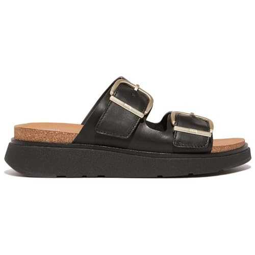 Leather Sandals Gen-F Buckle Black
