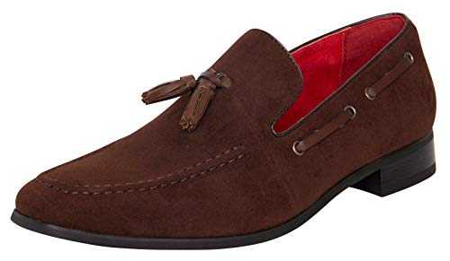 Mens Classic Casual Smart Shoes Party Tassel Suede Slip-On Penny Loafer Boat Driving Shoes