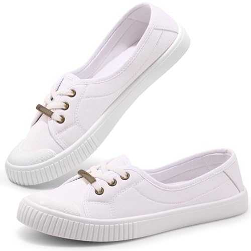 Womens Canvas Shoes Low Top Flat Gym Sports Pumps Trainers Lace Up Ladies Girls Fashion Pumps
