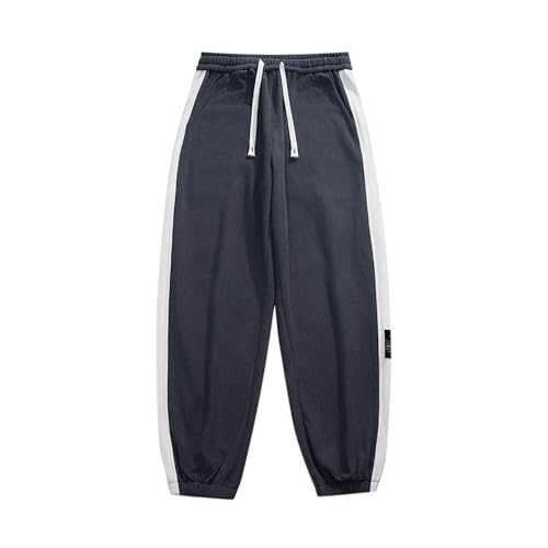Tracksuit Bottoms Men's Long Baggy Cotton Slim Fit Sports Trousers Training Trousers Wide Summer with Pockets Thin Casual Trousers Jogging Bottoms with Drawstring Stretch Sweatpants Cargo Trousers