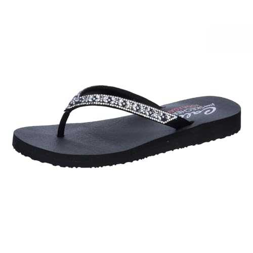 Women's Cali Meditation Butterfly Garden, Black Mitobuck/Gem Rhiestone Trim, 7 UK