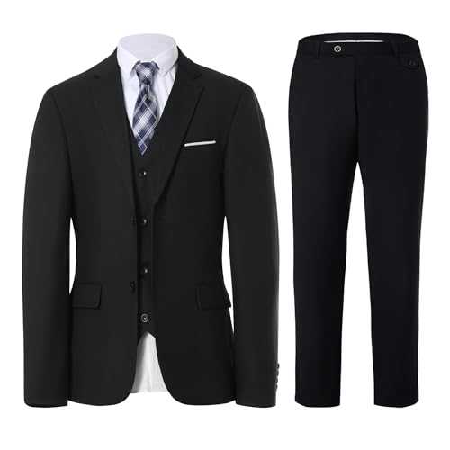 Girspt Men's Suits Slim Fit 3 Piece Mens Tuxedo Suit Dress Suit for Men 2 Button Blazer Jacket Vest Pants