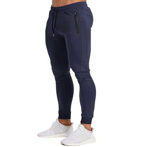 Generisch Jogging Bottoms Men's Slim Fit Tracksuit Bottoms Cotton with Pockets Lightweight Cotton Jogging Bottoms Men's Trousers