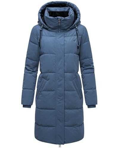 Navahoo Women's Quilted Warm Winter Coat with High Collar and Removable Hood Winter Dance 14 S-3XL