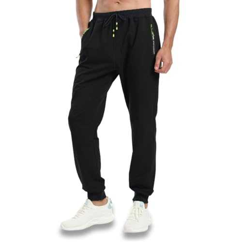 Tansozer Mens Joggers Slim Fit Jogging Bottoms with Zip Pockets