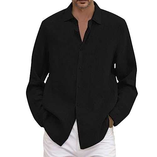 TYUIOP Mens Sale Clearance Shirts for Men Causal Button Down Regular Fit Shirts for Men with Pocket Mens Shirts Long Sleeve Regular Fit 17.5 Mens Linen Shirts Long Sleeve Casual Button