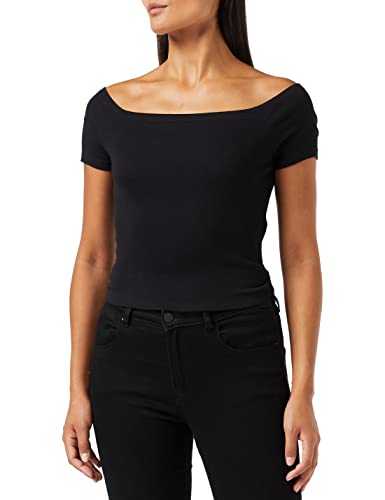 Urban Classics Women's Ladies Off Shoulder Rib Tee T-Shirt
