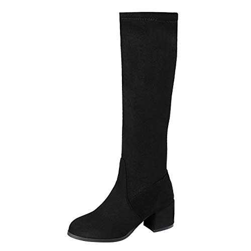 Women's Ankle Boots Sale,Block High Heel Booties Zipper Waterproof Booties Winter Booties for Ladies Wide Calf Solid Women Shoes Cowboy Boot Ladies Leather Working Booties Plus Size 3-7