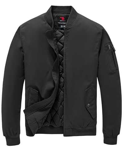 TBMPOY Men's Qulited Bomber Jackets Windproof Full Zip Padded Winter Casual Fashion Coat