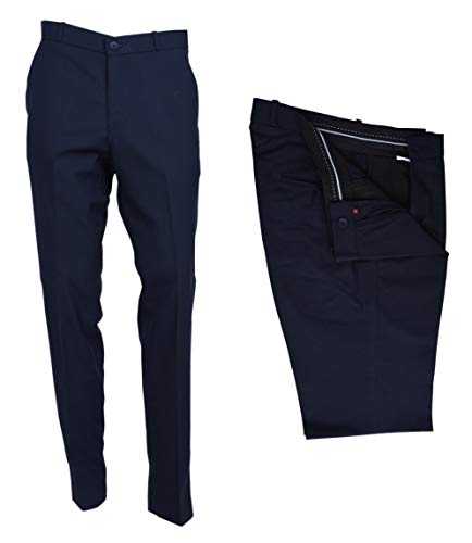 Mens Sta Press Plain Trousers Slim Fit Tonic Two Tone Retro 60s 70s Smart Formal Pants