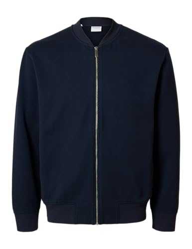 SELECTED HOMME Men's Slhmack Sweat Bomber Ls Noos Jacket