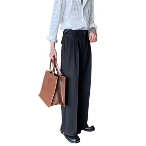 Men Draped Slim Fit Man Suits Brown Trousers for Tressed Designer Clothes Thin Casual Offer Pants