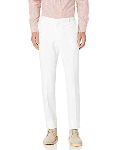 Perry Ellis Men's Slim Fit Linen Cotton End Dress Pant