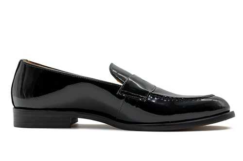 Xposed Handmade hi Shine Wet Look Party Groom Slip-ons Retro Slippers Footwear