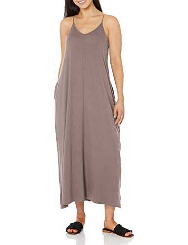 CALIPESSA Women's Summer Casual Plain Flowy Pockets Loose Beach Maxi Dress