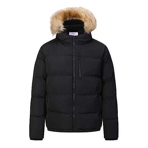 Soul Cal Mens 2 Zip Bubble Jacket Long Sleeve