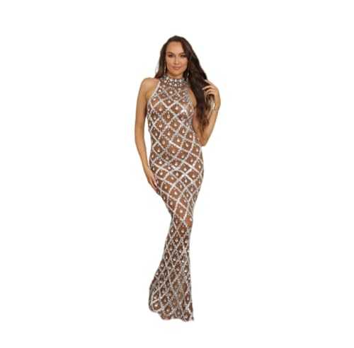DDFS Rhinestone Transparent Sleeveless Dress Women Dance Show Outfit Prom Birthday Evening Long Dress(S-XL)