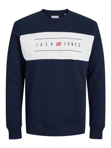 JACK & JONES Men's Jjelliot Block Sweat Crew Neck Sweater