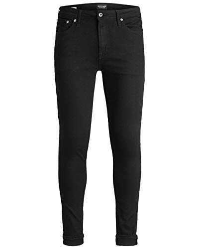 JACK & JONES Mens Black Skinny Fit Jeans Smart Casual Stretch Denim Pants for Men, 28 Waist to 36 Waist