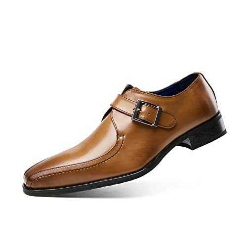 MlYJmer Men's Monk Strap Loafer Oxford Dress Shoes Business Casual Shoes