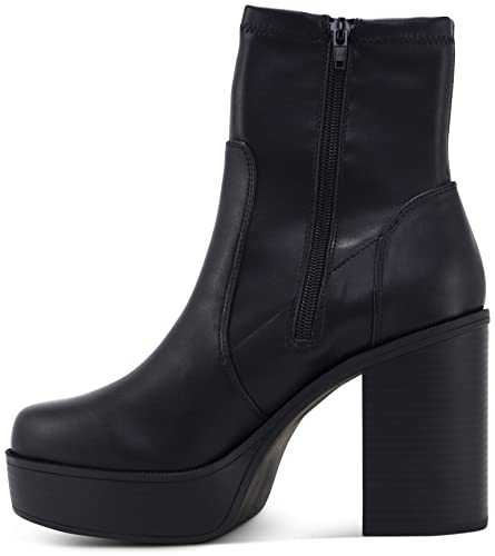 MARCOREPUBLIC Greece Women's Ankle Boots Chunky Block Stacked Heel Platform High Heels Booties for Women