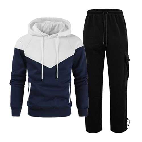 NQyIOS Mens Tracksuit Tracksuits Jogging Set Hooded Jacket and Trousers Pants London Pocket Tracksuit Unisex Sweat Suits with Letter Print Suit for Autumn and Winter