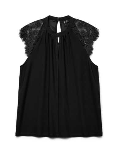 VERO MODA Women's Vmmilla Sl Lace Tee Ga Noos
