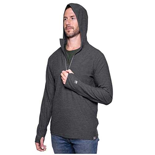 MERIWOOL Men Base Layer Hoodie Lightweight Merino Wool Long Sleeve Thermal Charcoal