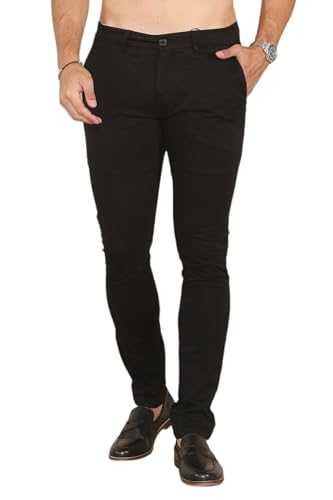 Soroor® Men's Skinny Fit Chino Trousers (Available in Big & Tall) - The Ultimate Mens Chinos for Work, Golf, Casual | Pants, Chino Trousers, Suit Trousers |Premium Stretch Cotton| Wrinkle Resistant