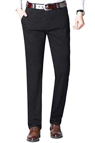 Botong Men's Flat Front Suit Pants Regular Fit Dress Pants Wrinkle-Free Stretch Casual Pants Comfort Dress Trousers